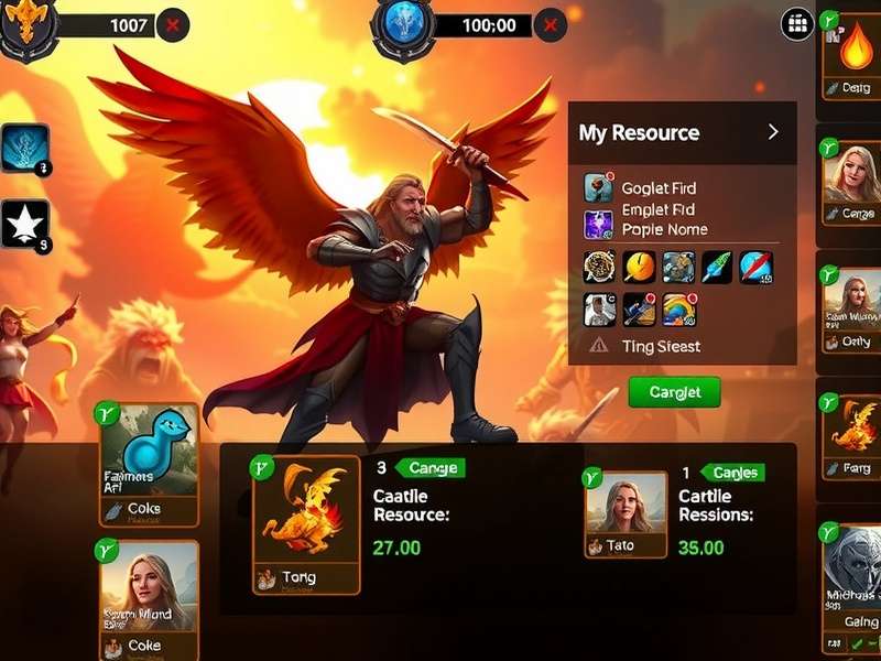 Titan Conquest Glory gameplay screenshot showing epic battle scene